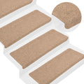 vidaXL Maty na schody samoprzylepne 30 szt. Beżowe 65x24,5x3,5 cm