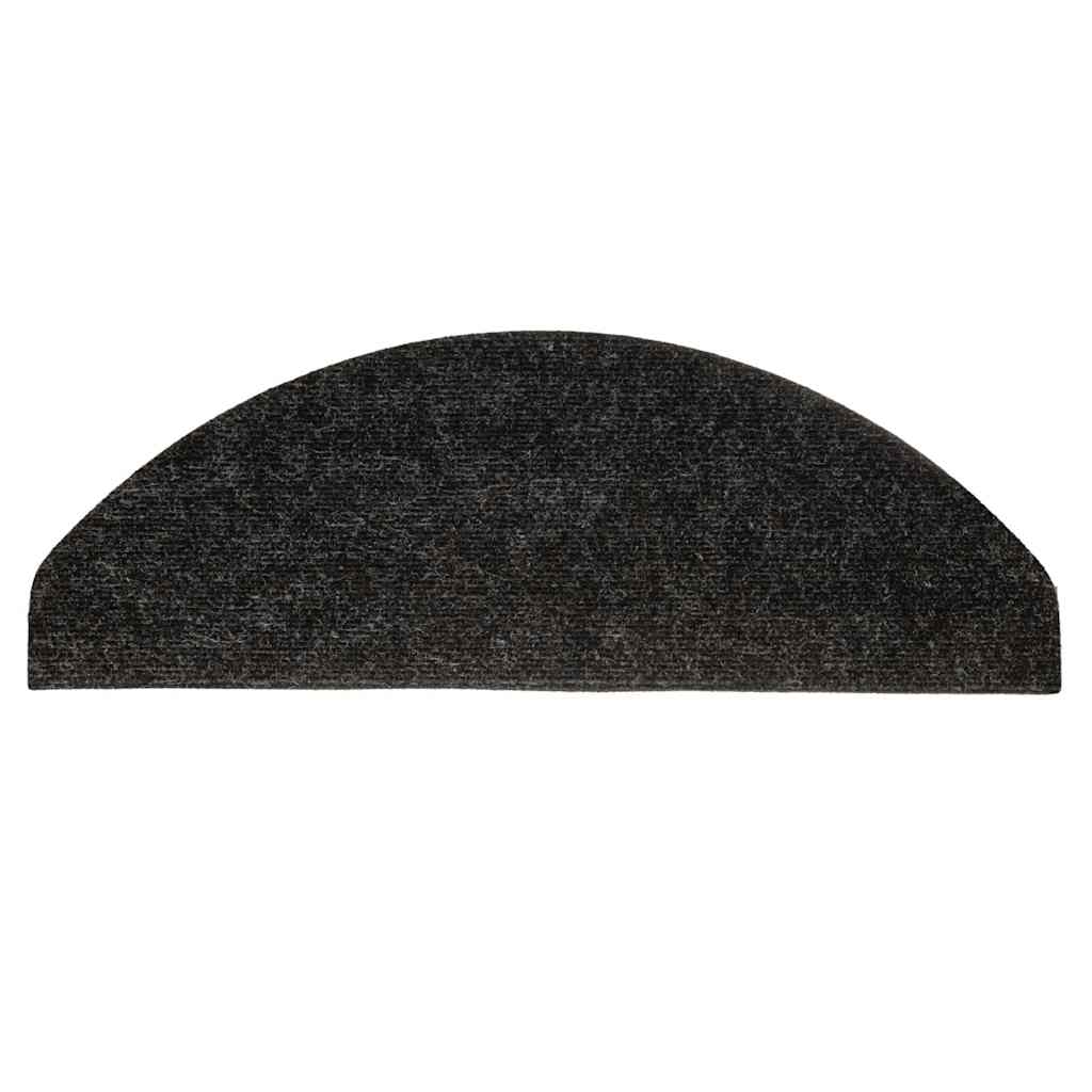 vidaXL Maty na schody samoprzylepne 30 szt. Antracyt 65x22,5x3,5 cm