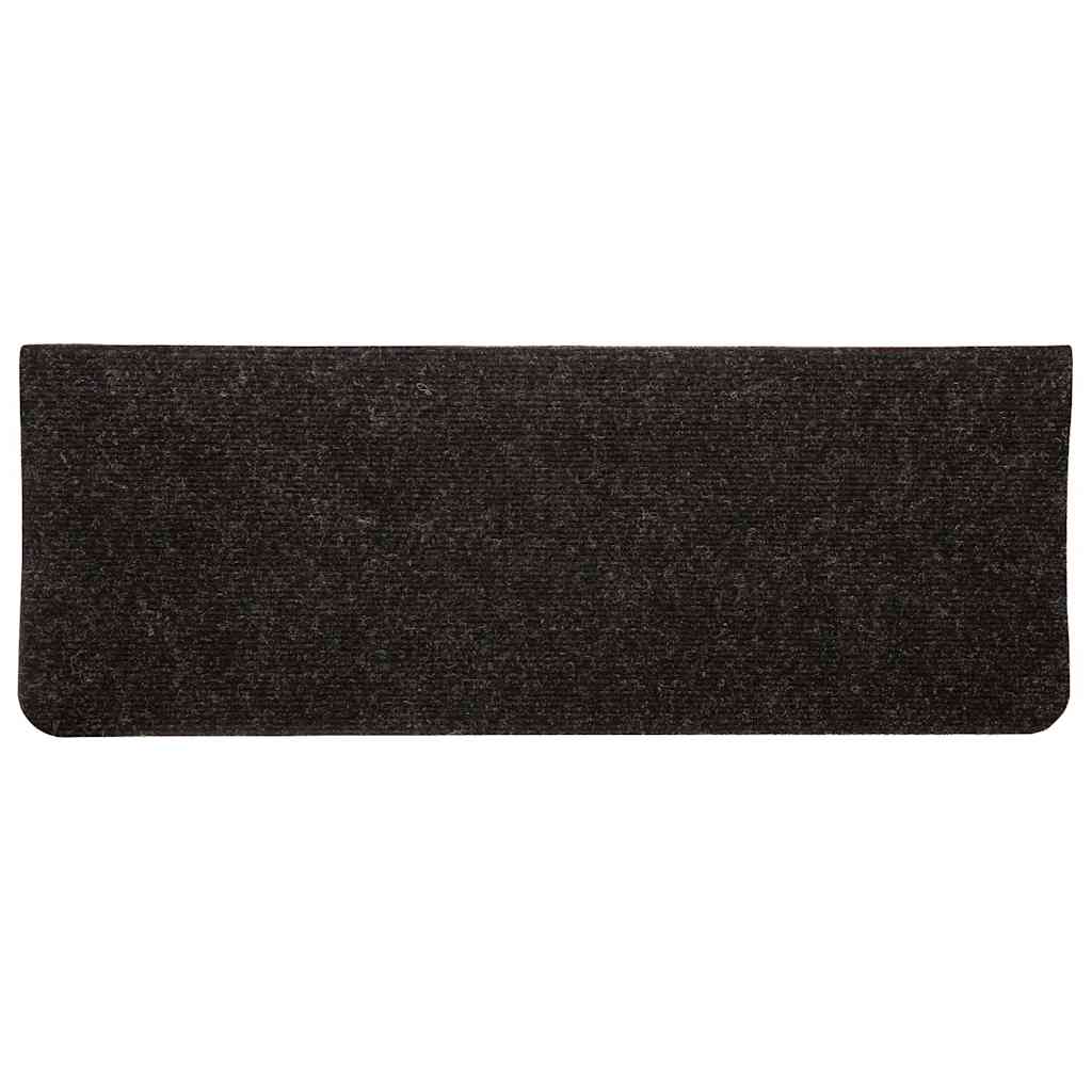 vidaXL Maty na schody samoprzylepne 30 szt. Antracyt 65x24,5x3,5 cm