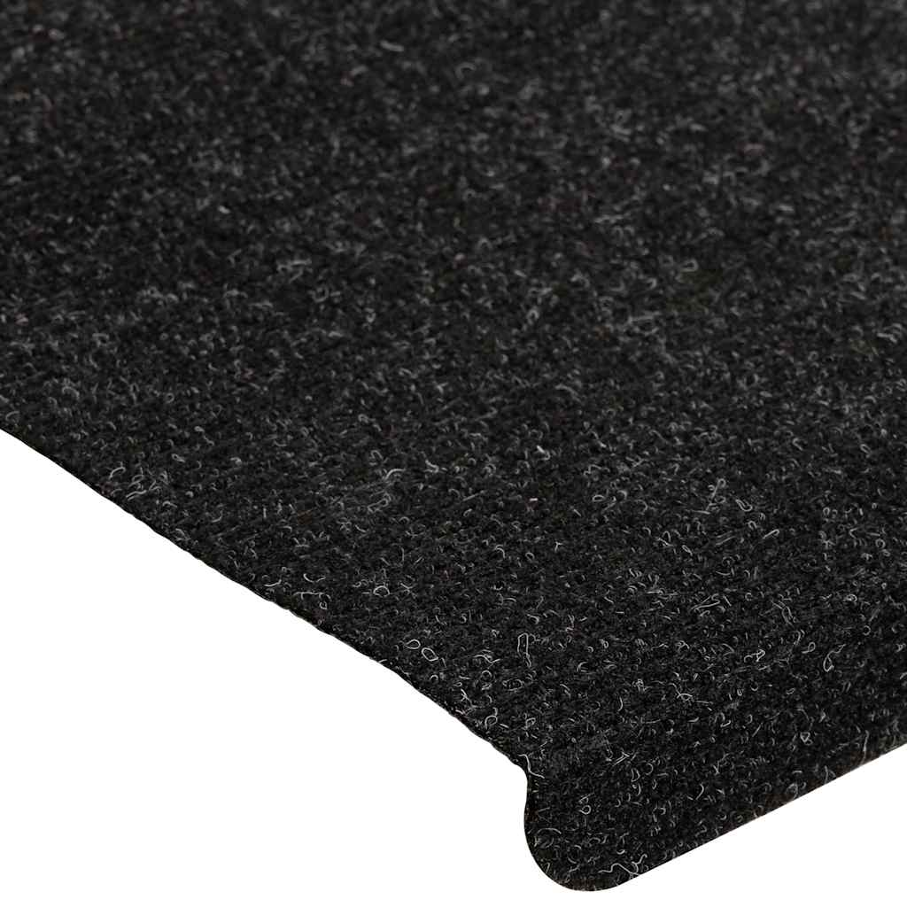 vidaXL Maty na schody samoprzylepne 30 szt. Antracyt 65x24,5x3,5 cm