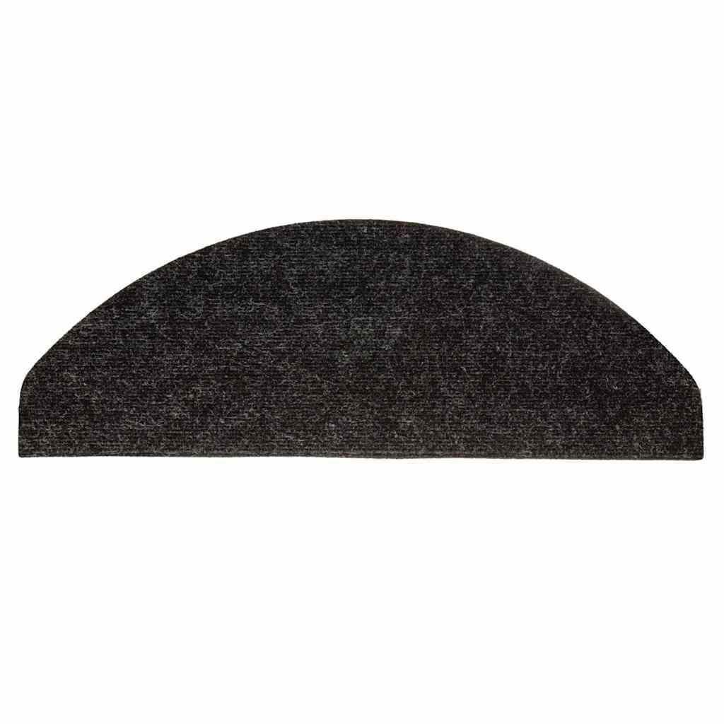 vidaXL Maty na schody samoprzylepne 20 szt. Czarne 56x17x3 cm