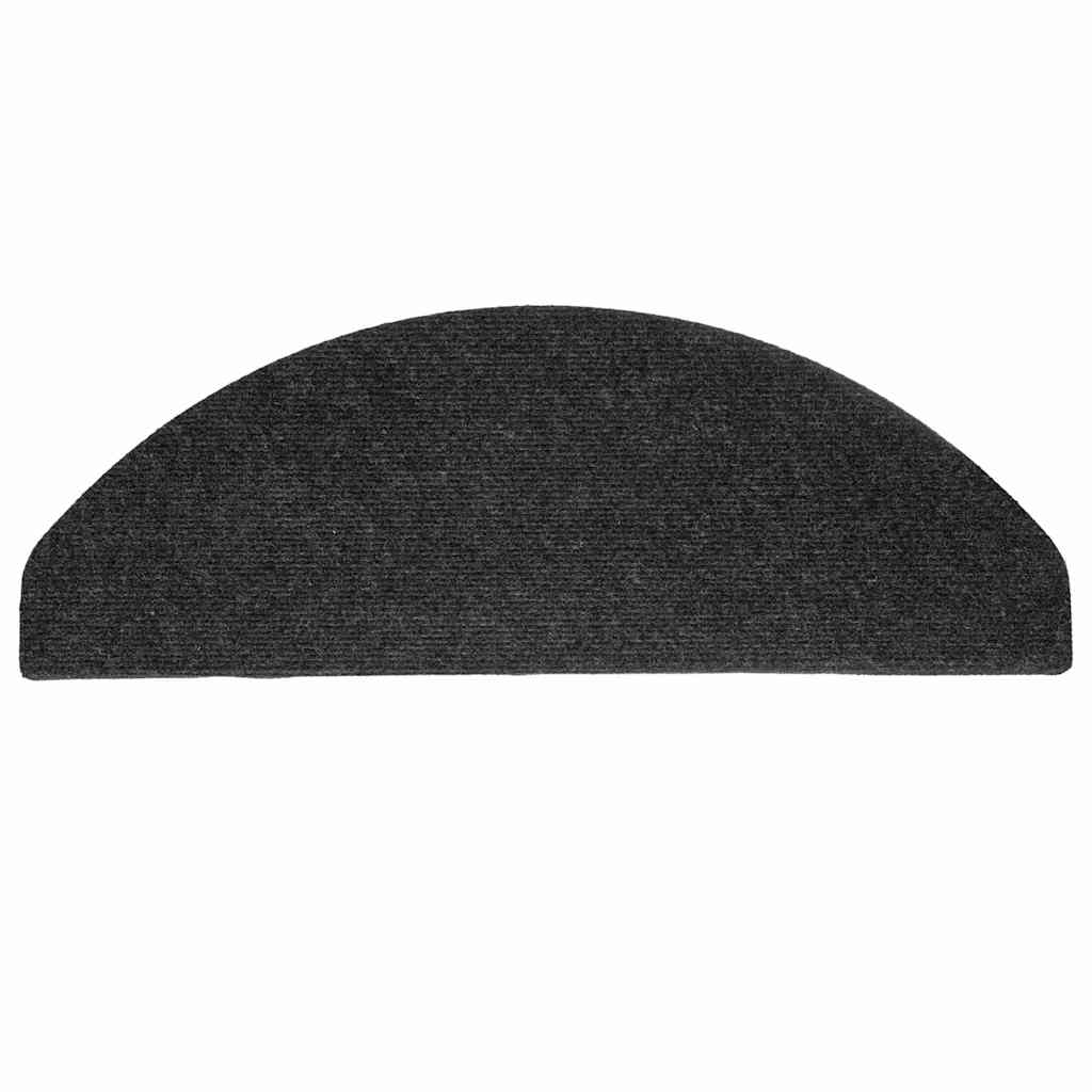 vidaXL Maty na schody samoprzylepne 20 szt. Czarne 65x22,5x3,5 cm