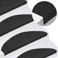vidaXL Maty na schody samoprzylepne 20 szt. Czarne 65x22,5x3,5 cm