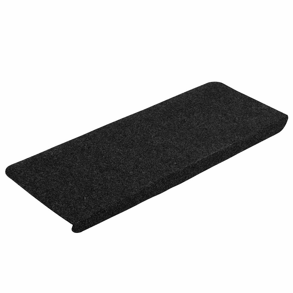 vidaXL Maty na schody samoprzylepne 30 szt. Czarne 65x24,5x3,5 cm
