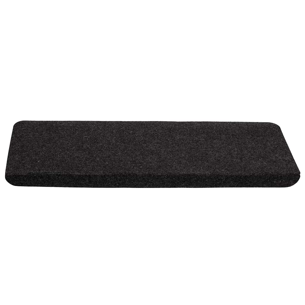 vidaXL Maty na schody samoprzylepne 30 szt. Czarne 65x24,5x3,5 cm