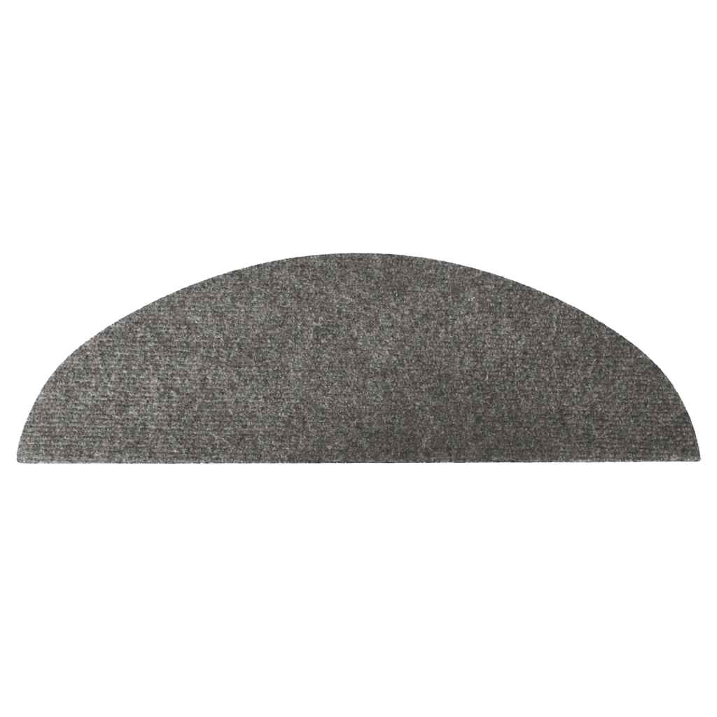 vidaXL Maty na schody samoprzylepne 30 szt. Szare 56x17x3 cm