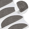 vidaXL Maty na schody samoprzylepne 30 szt. Szare 56x17x3 cm