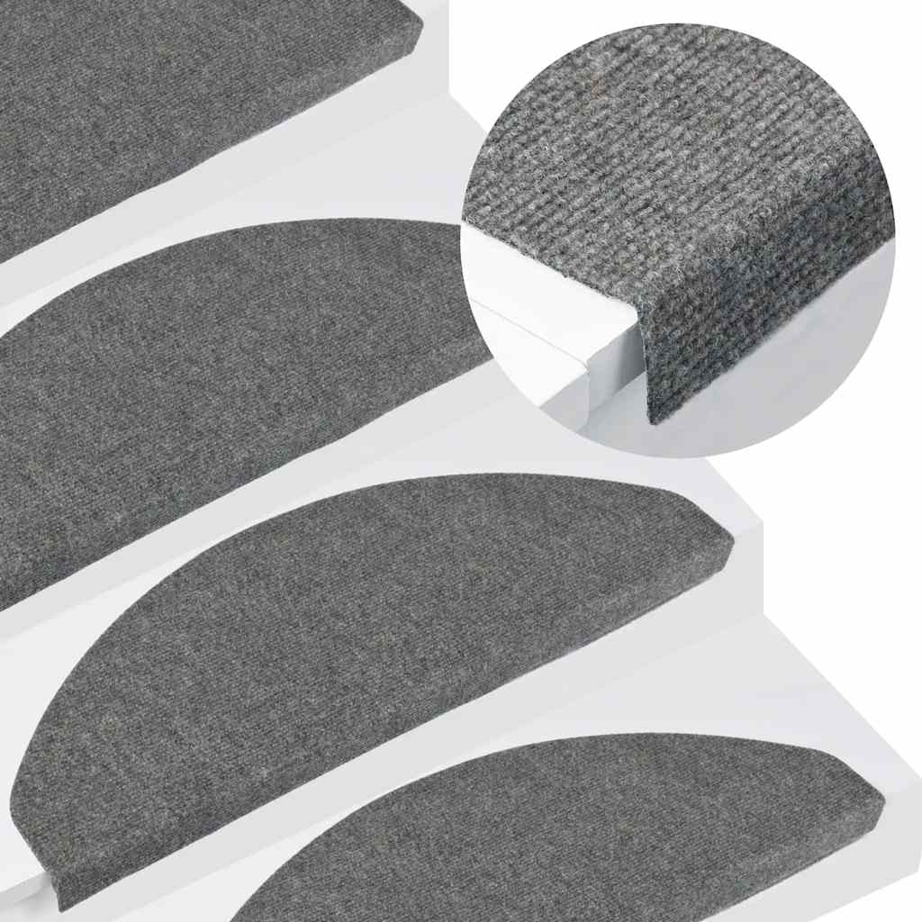 vidaXL Maty na schody samoprzylepne 20 szt. Szare 65x22,5x3,5 cm