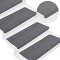 vidaXL Maty na schody samoprzylepne 30 szt. Szare 65x24,5x3,5 cm