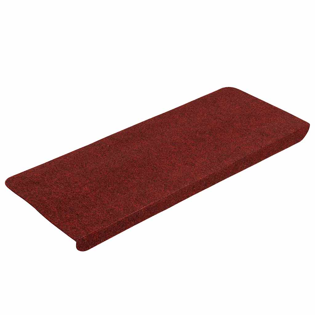 vidaXL Maty na schody samoprzylepne 30 szt. Czerwone 65x22,5x3,5 cm