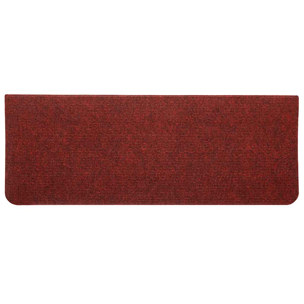 vidaXL Maty na schody samoprzylepne 30 szt. Czerwone 65x22,5x3,5 cm