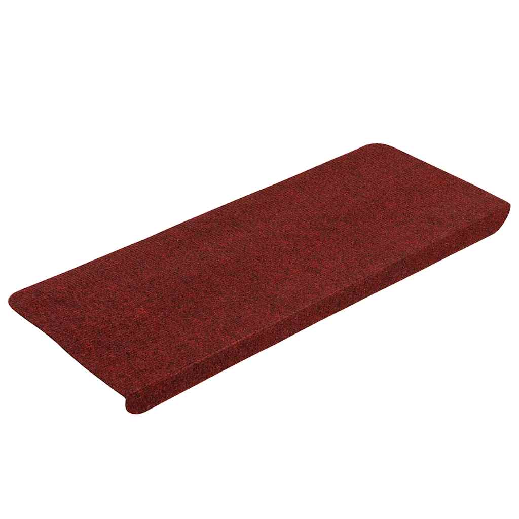 vidaXL Maty na schody samoprzylepne 30 szt. Czerwone 65x24,5x3,5 cm