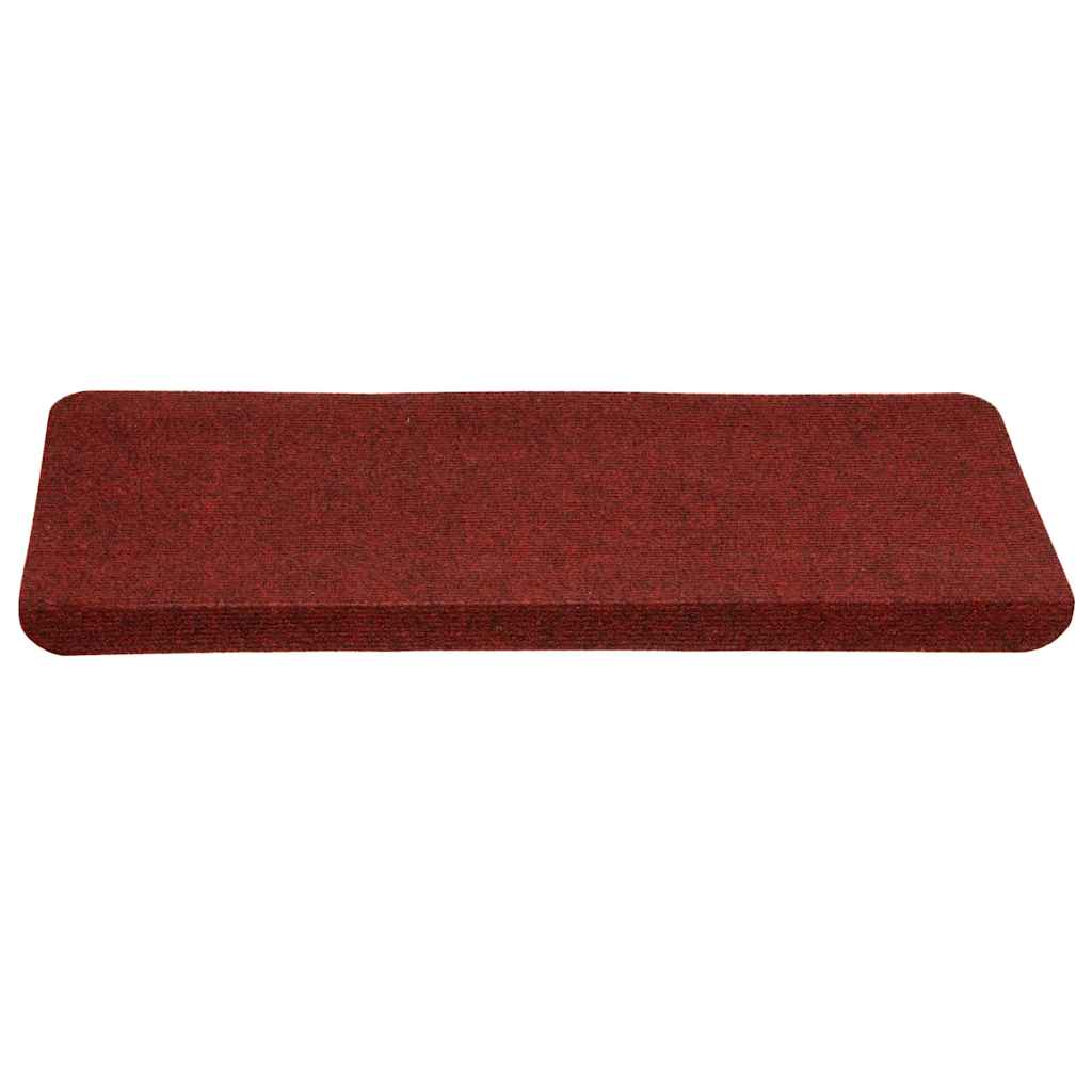 vidaXL Maty na schody samoprzylepne 30 szt. Czerwone 65x24,5x3,5 cm