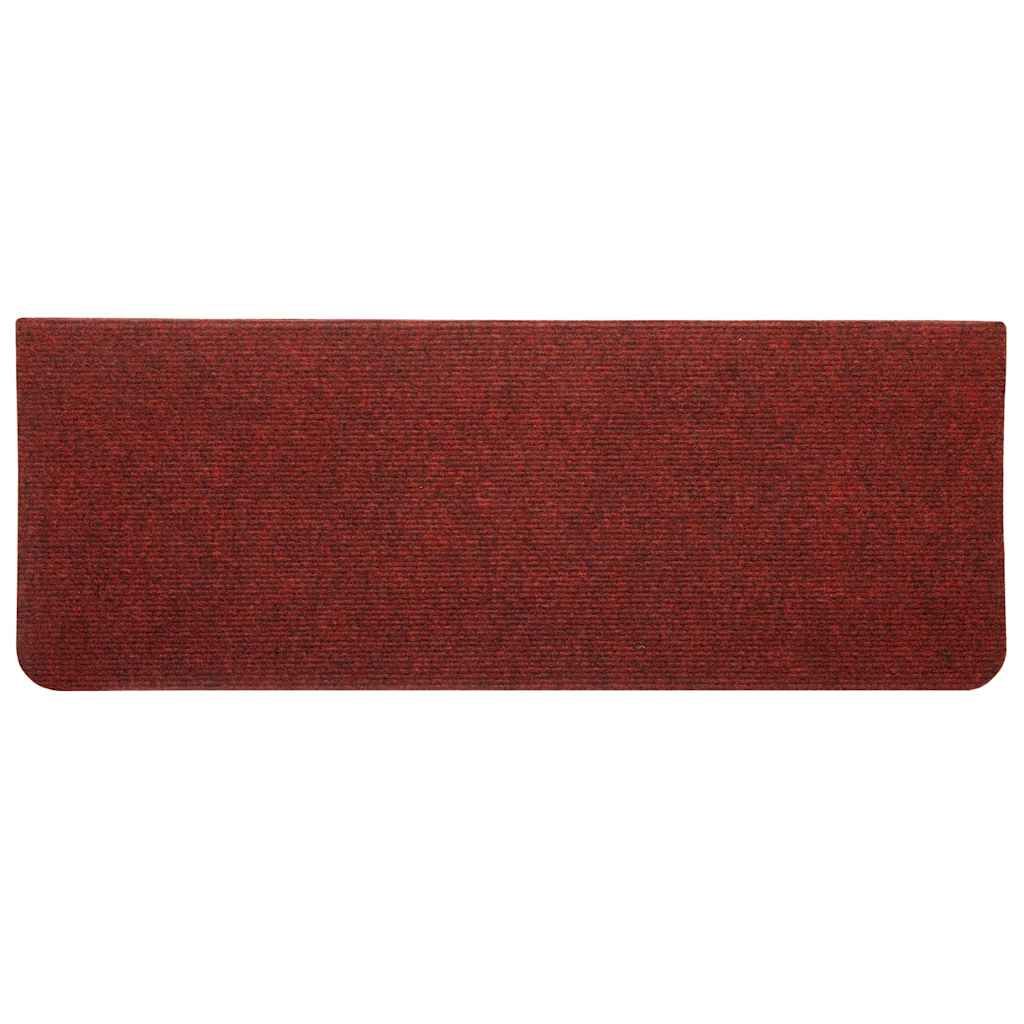 vidaXL Maty na schody samoprzylepne 30 szt. Czerwone 65x24,5x3,5 cm