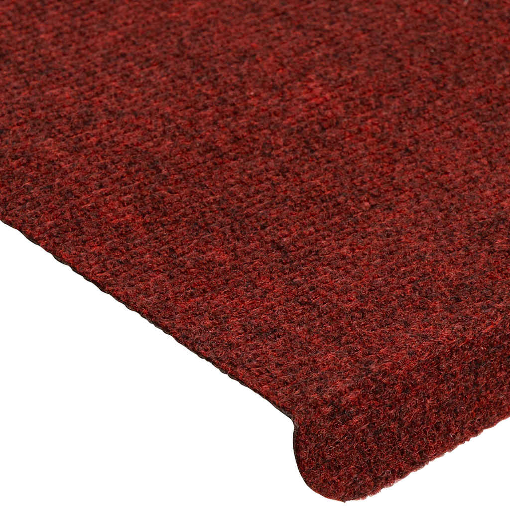 vidaXL Maty na schody samoprzylepne 30 szt. Czerwone 65x24,5x3,5 cm