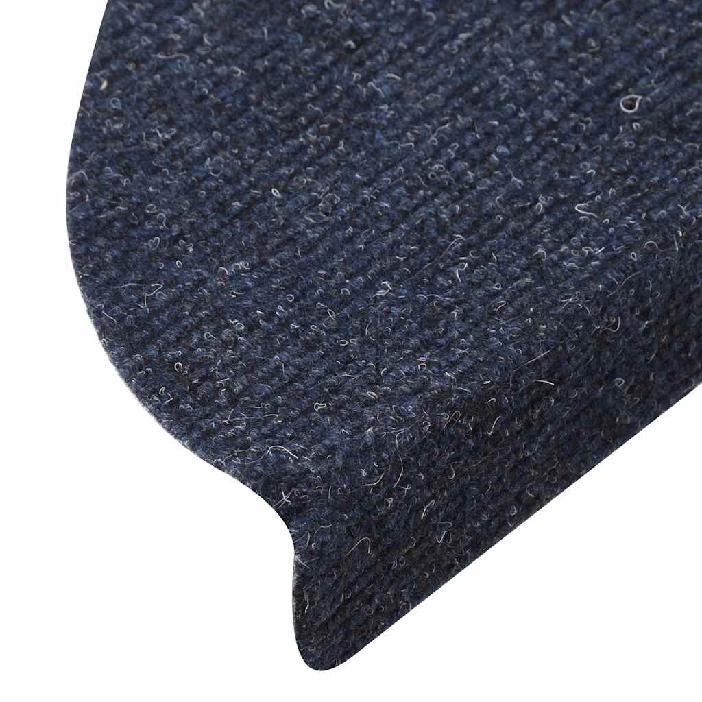 vidaXL Maty na schody samoprzylepne 30 szt. Niebieskie 56x17x3 cm