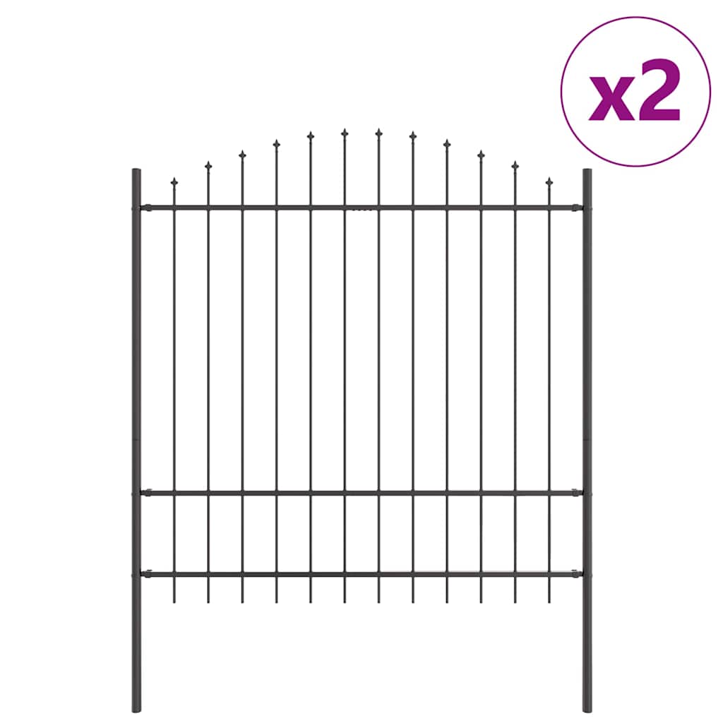 vidaXL Ogrodzenie Ogrodowe 2 pcs Szary 170 x 215 cm