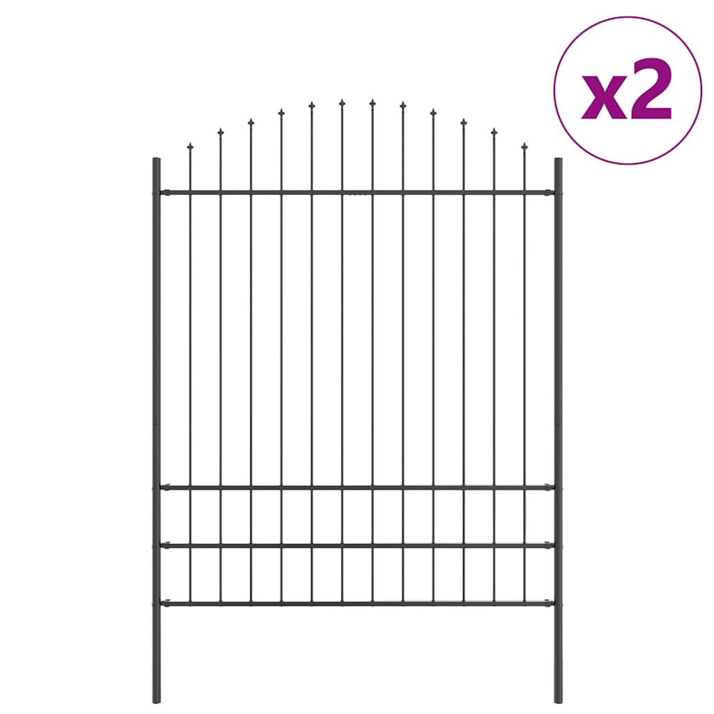 vidaXL Ogrodzenie Ogrodowe 2 pcs Szary 170 x 225 cm