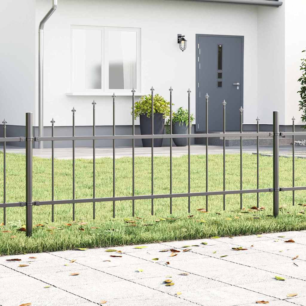 vidaXL Ogrodzenie Ogrodowe Woerden 5 pcs Szary