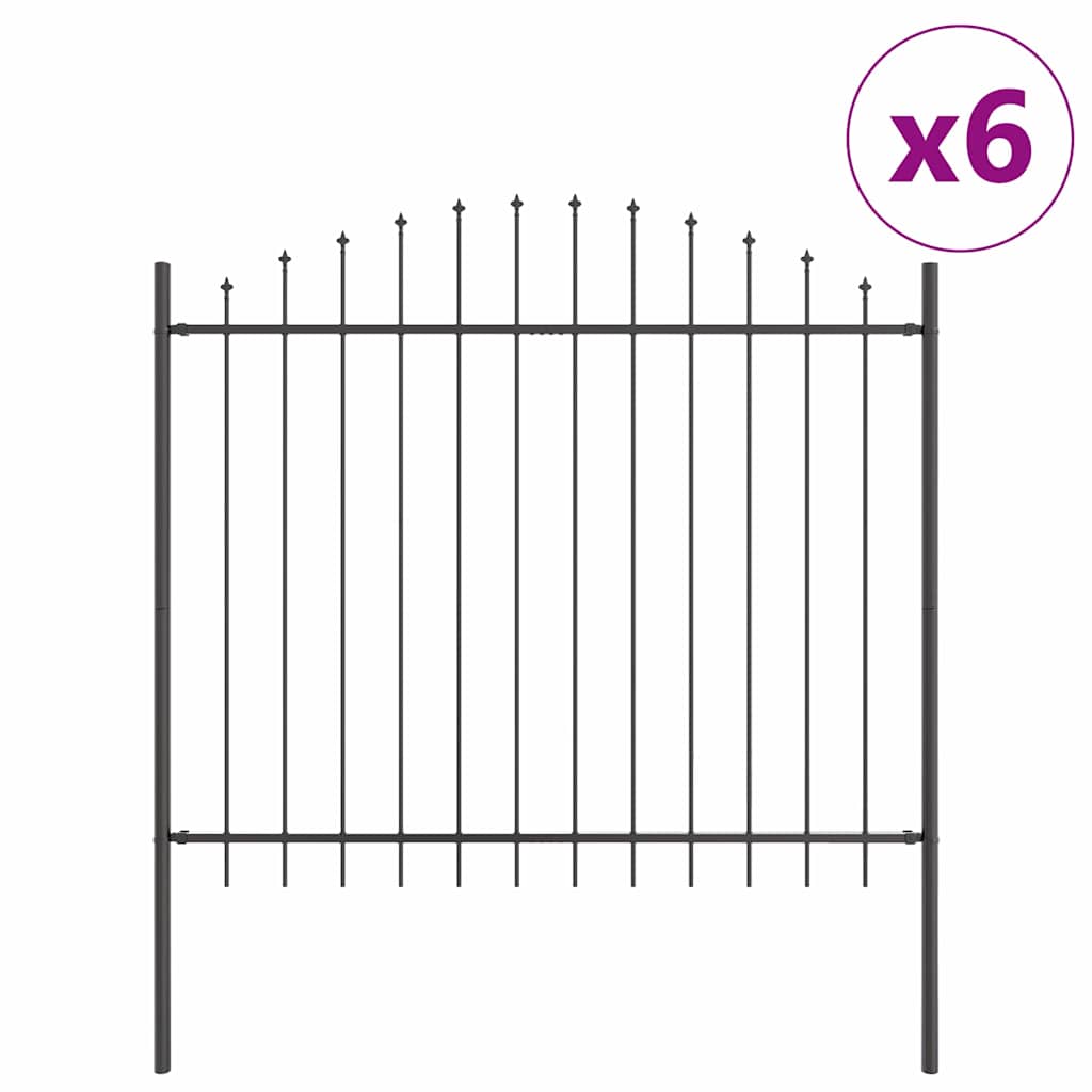 vidaXL Ogrodzenie Ogrodowe 6 pcs Szary 170 x 165 cm