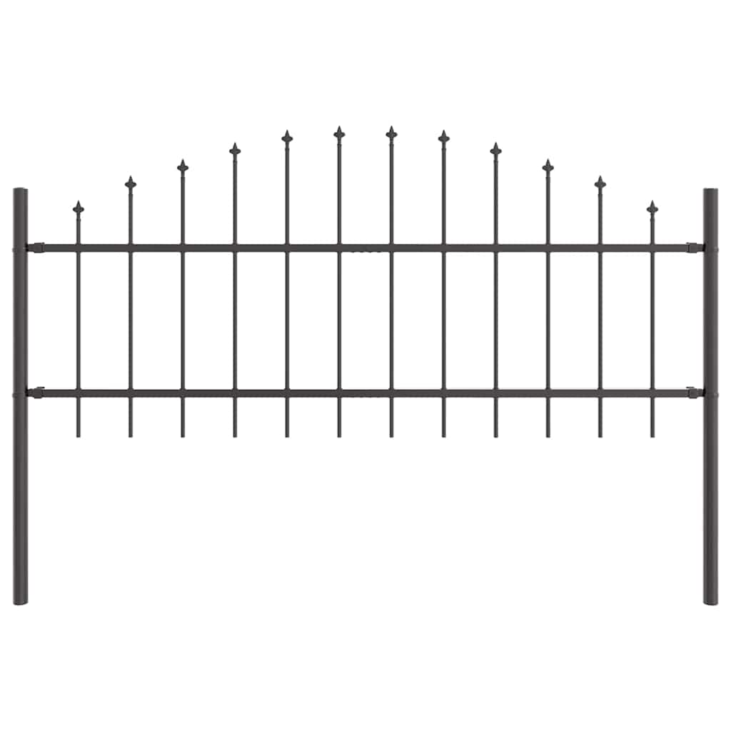 vidaXL Ogrodzenie Ogrodowe Woerden 7 pcs Szary