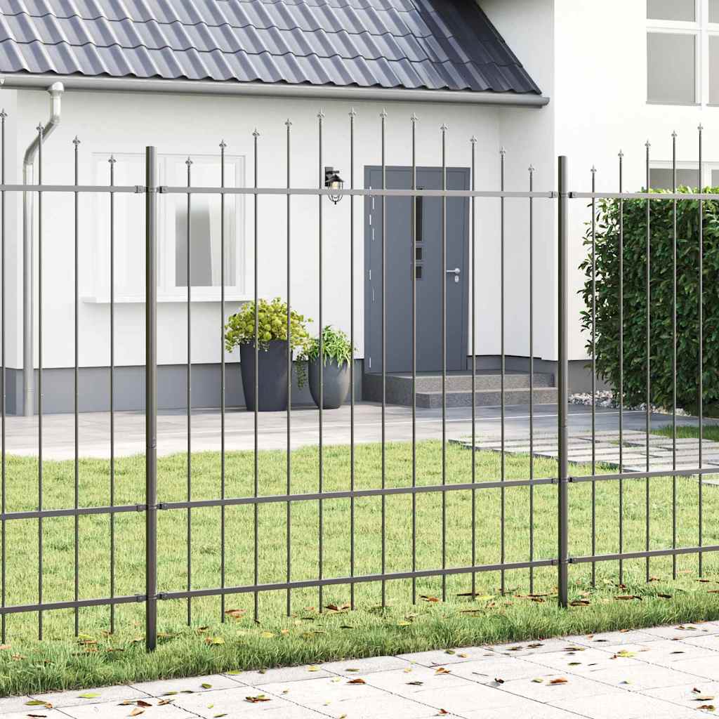 vidaXL Ogrodzenie Ogrodowe 8 pcs Szary 170 x 215 cm