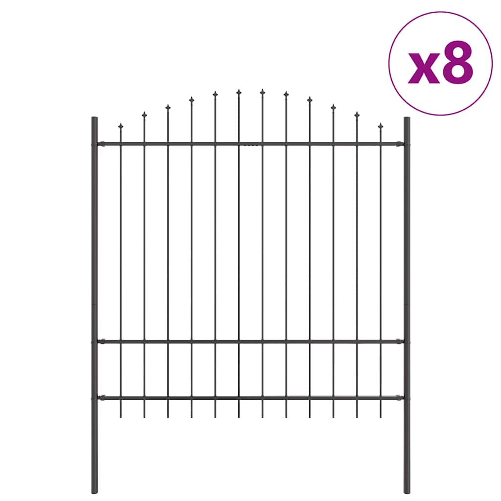 vidaXL Ogrodzenie Ogrodowe 8 pcs Szary 170 x 215 cm