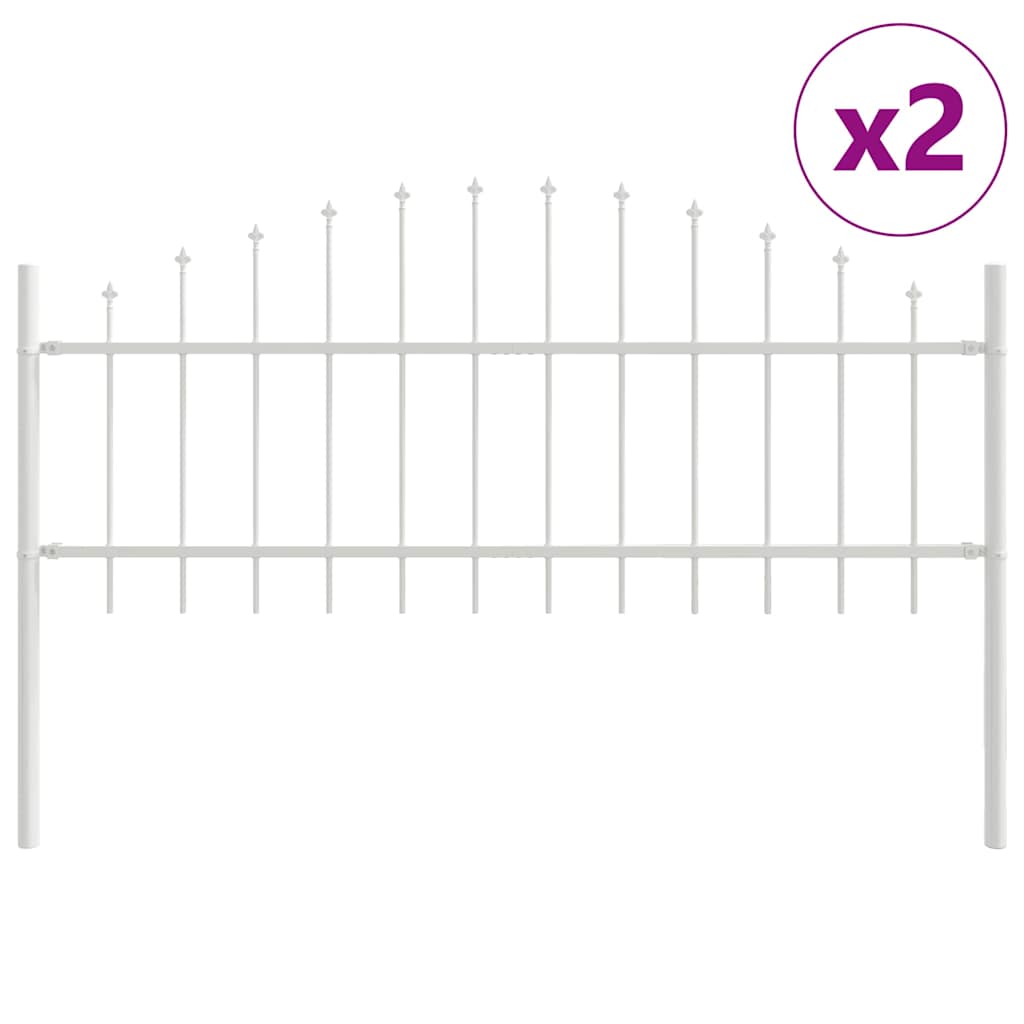 vidaXL Ogrodzenie Ogrodowe Woerden 2 pcs Biały