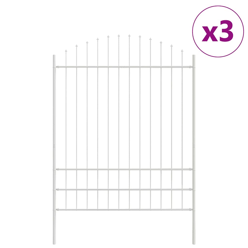 vidaXL Ogrodzenie Ogrodowe 3 pcs Biały 170 x 225 cm