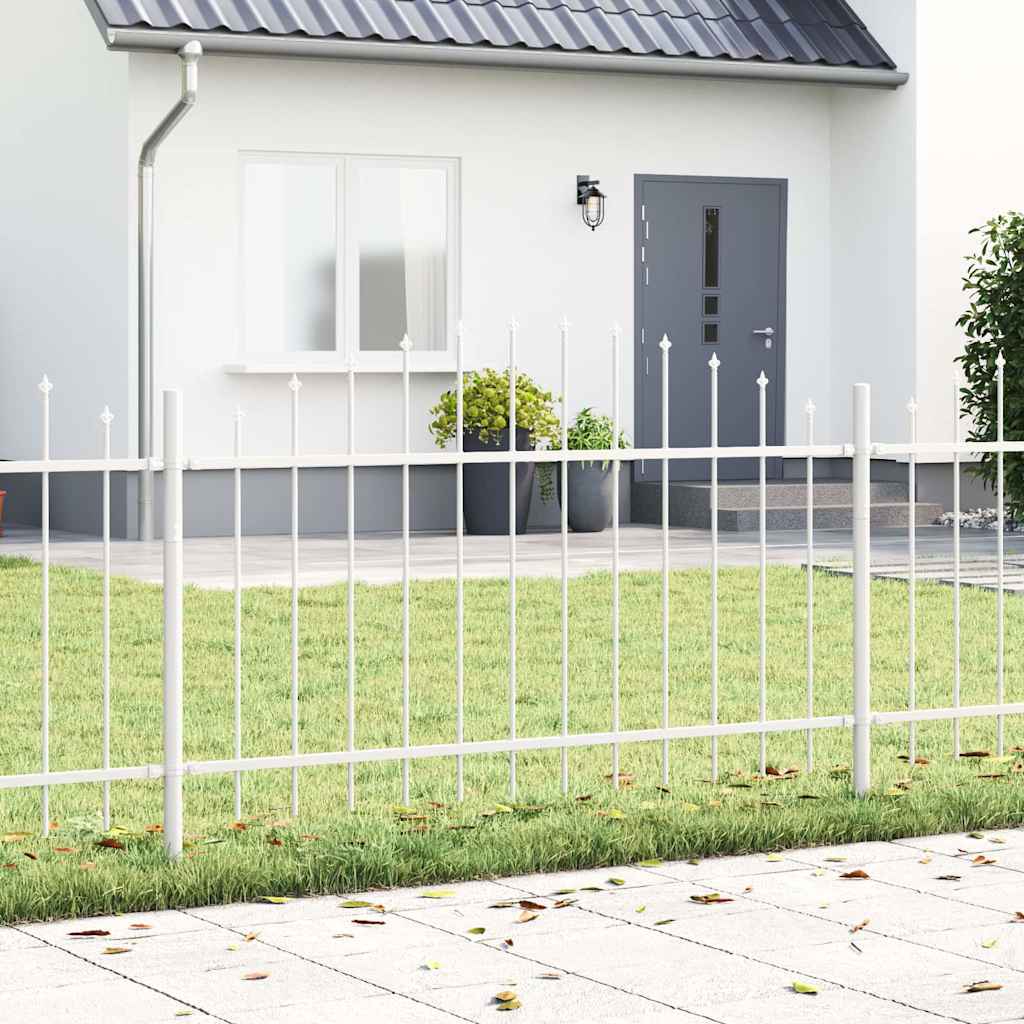 vidaXL Ogrodzenie Ogrodowe 5 pcs Biały 170 x 140 cm