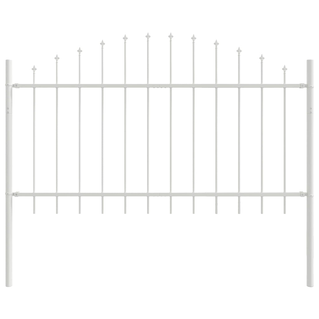 vidaXL Ogrodzenie Ogrodowe 7 pcs Biały 170 x 140 cm