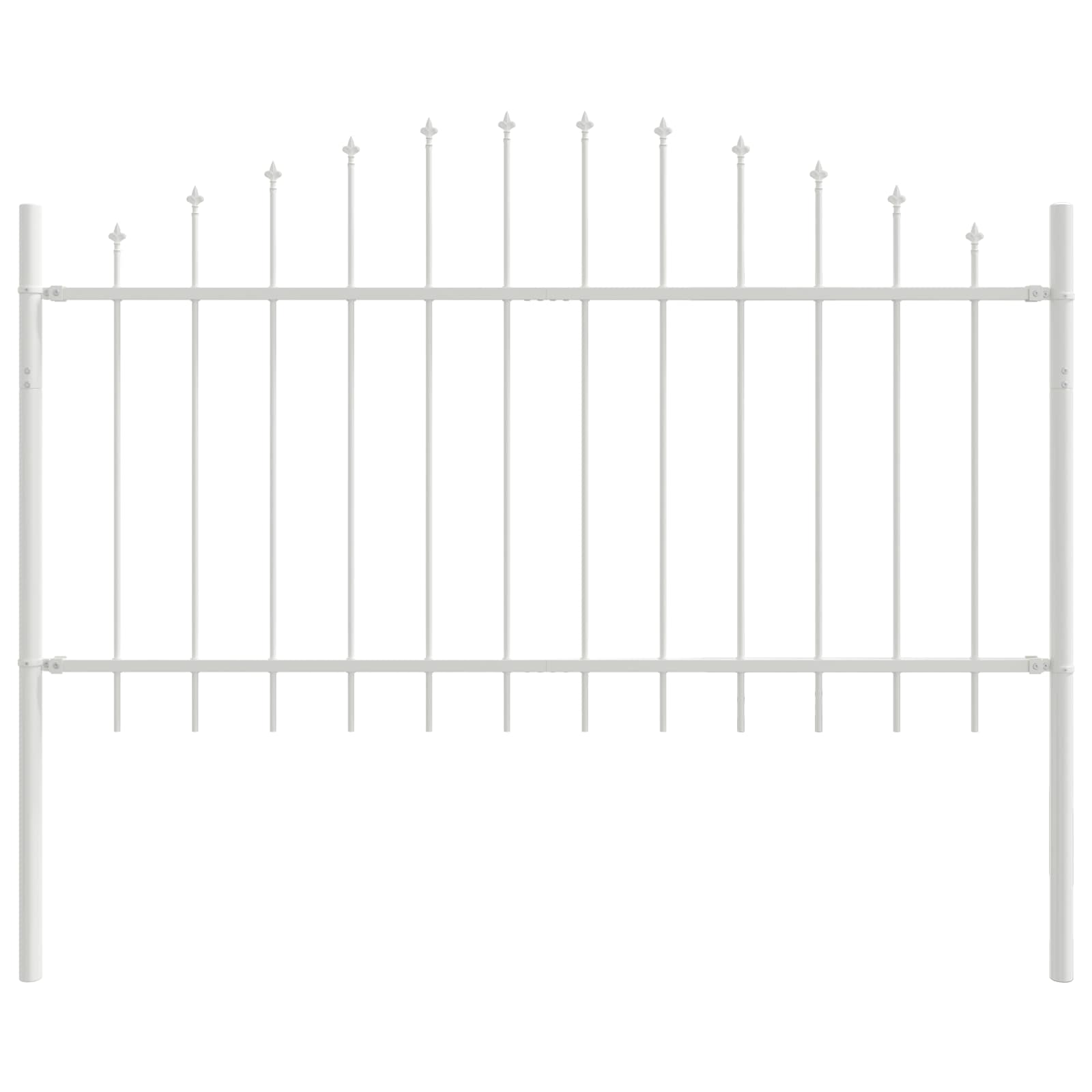 vidaXL Ogrodzenie Ogrodowe 7 pcs Biały 170 x 140 cm