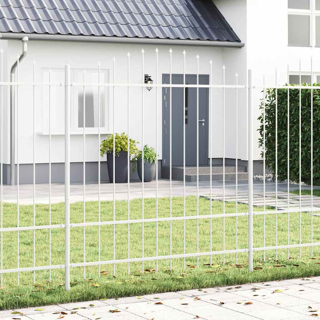 vidaXL Ogrodzenie Ogrodowe 7 pcs Biały 170 x 215 cm