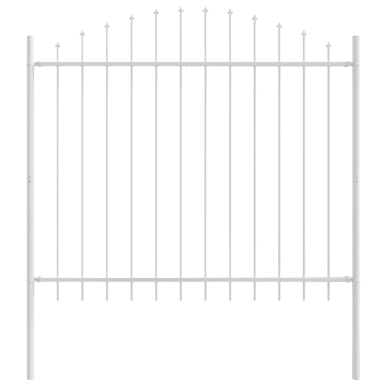 vidaXL Ogrodzenie Ogrodowe 8 pcs Biały 170 x 165 cm