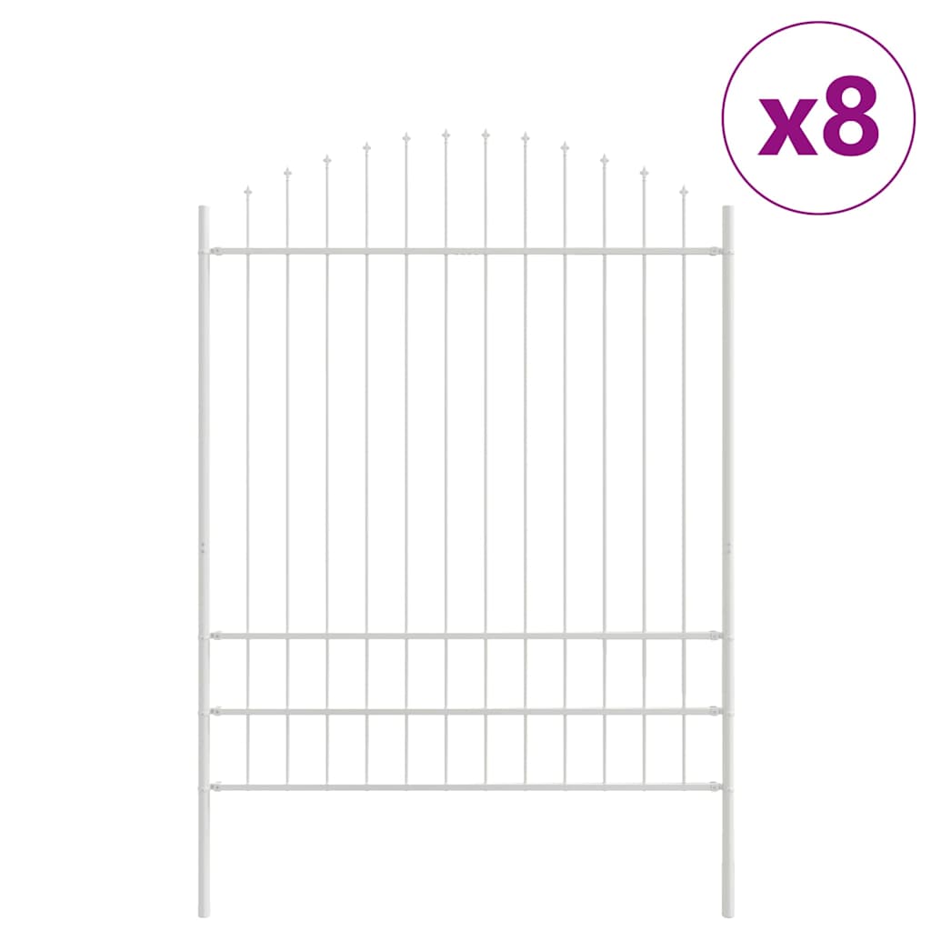 vidaXL Ogrodzenie Ogrodowe 8 pcs Biały 170 x 225 cm