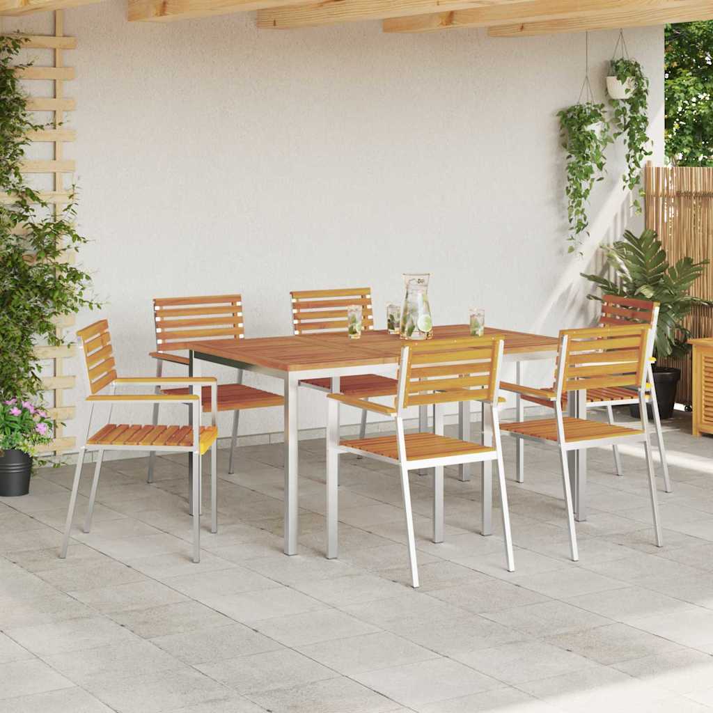 vidaXL Zestaw do jadalni w ogrodzie 7 pcs