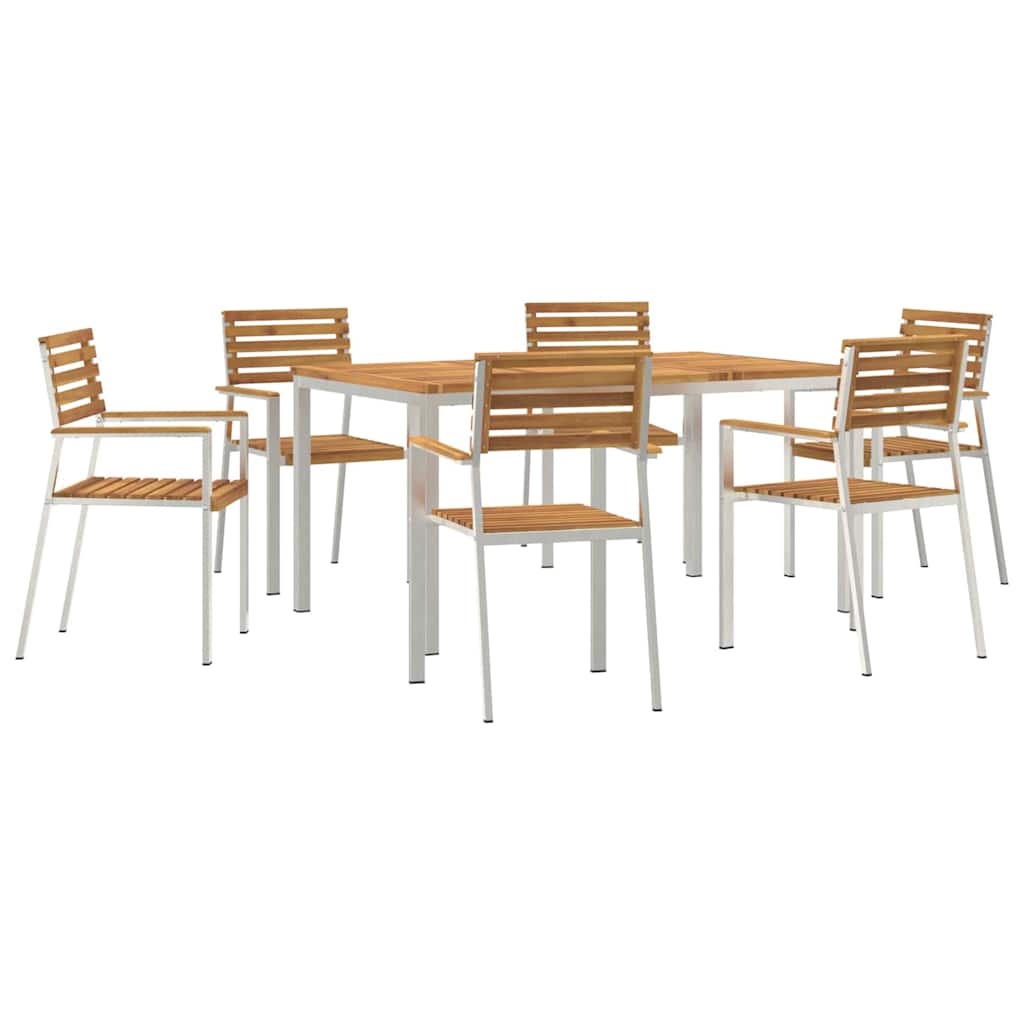 vidaXL Zestaw do jadalni w ogrodzie 7 pcs