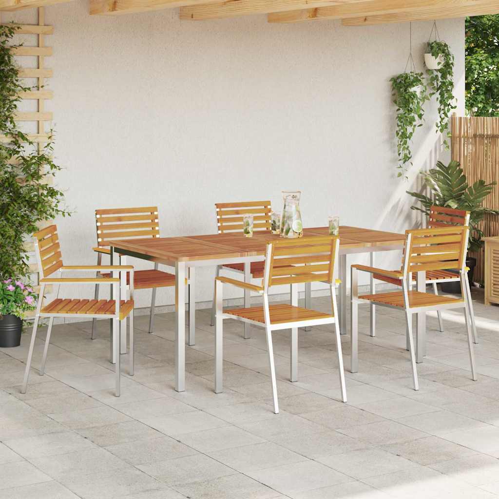 vidaXL Zestaw do jadalni w ogrodzie 7 pcs
