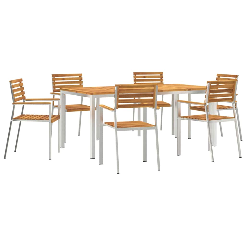 vidaXL Zestaw do jadalni w ogrodzie 7 pcs