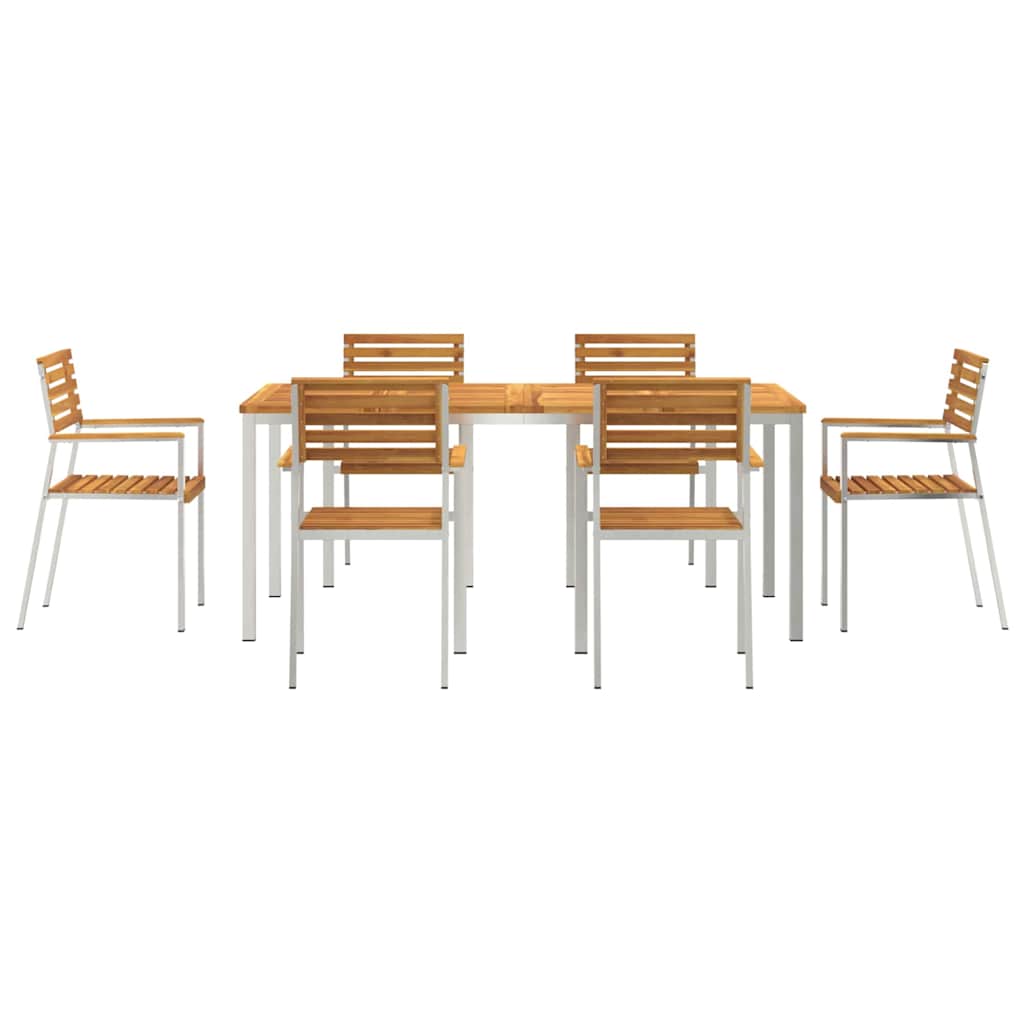 vidaXL Zestaw do jadalni w ogrodzie 7 pcs