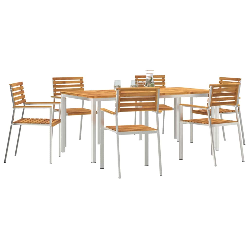 vidaXL Zestaw do jadalni w ogrodzie 7 pcs
