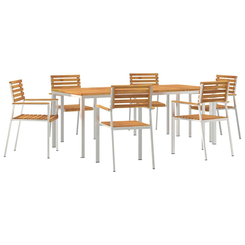 vidaXL Zestaw do jadalni w ogrodzie 7 pcs