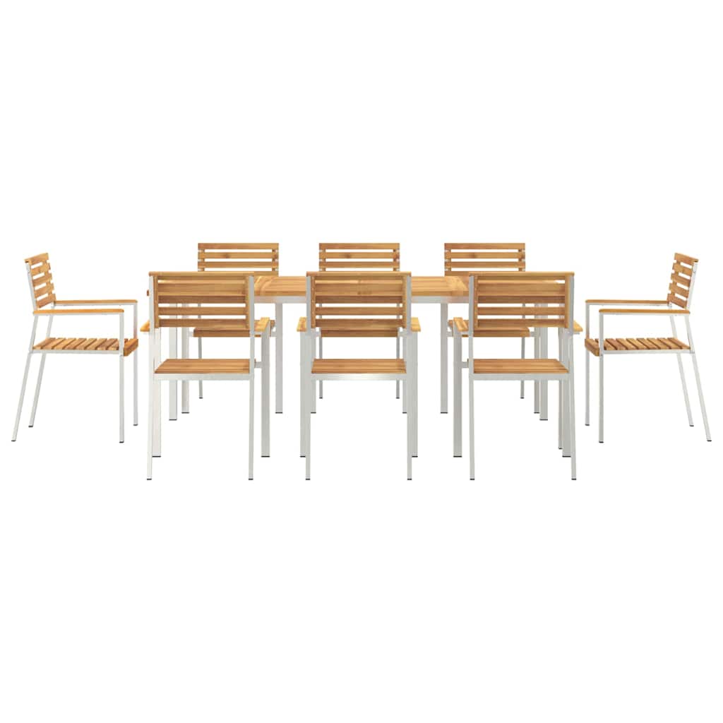 vidaXL Zestaw do jadalni w ogrodzie 9 pcs
