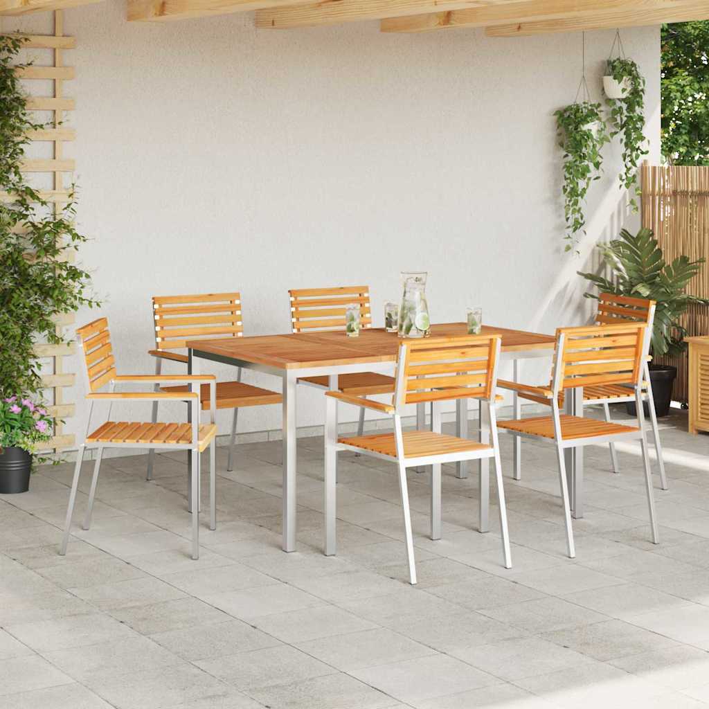 vidaXL Zestaw do jadalni w ogrodzie 7 pcs