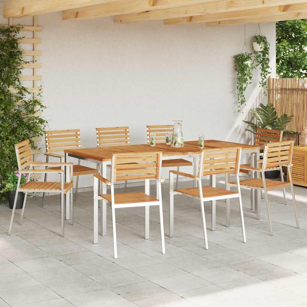 vidaXL Zestaw do jadalni w ogrodzie 9 pcs