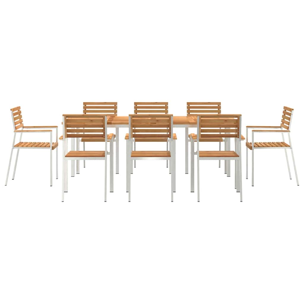 vidaXL Zestaw do jadalni w ogrodzie 9 pcs