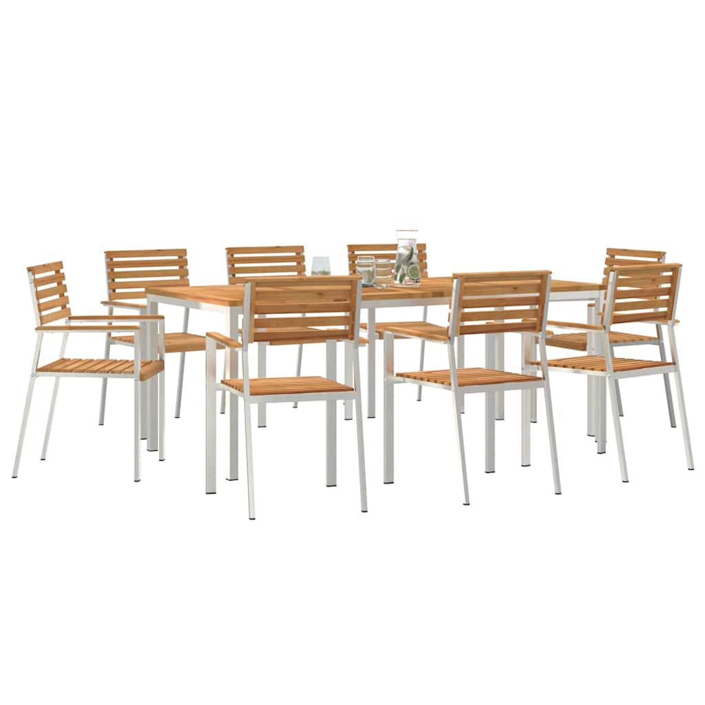 vidaXL Zestaw do jadalni w ogrodzie 9 pcs