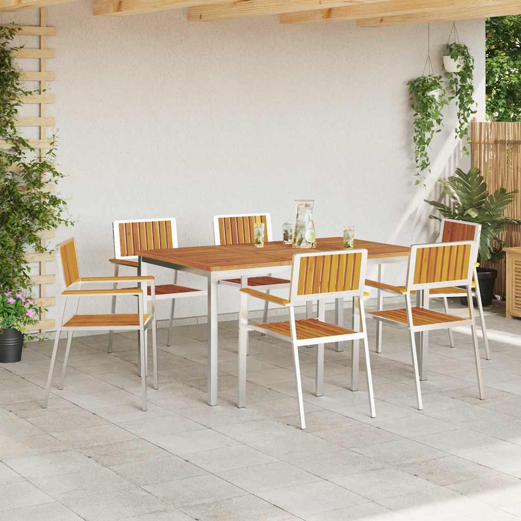 vidaXL Zestaw do jedzenia na zewnątrz 7 pcs