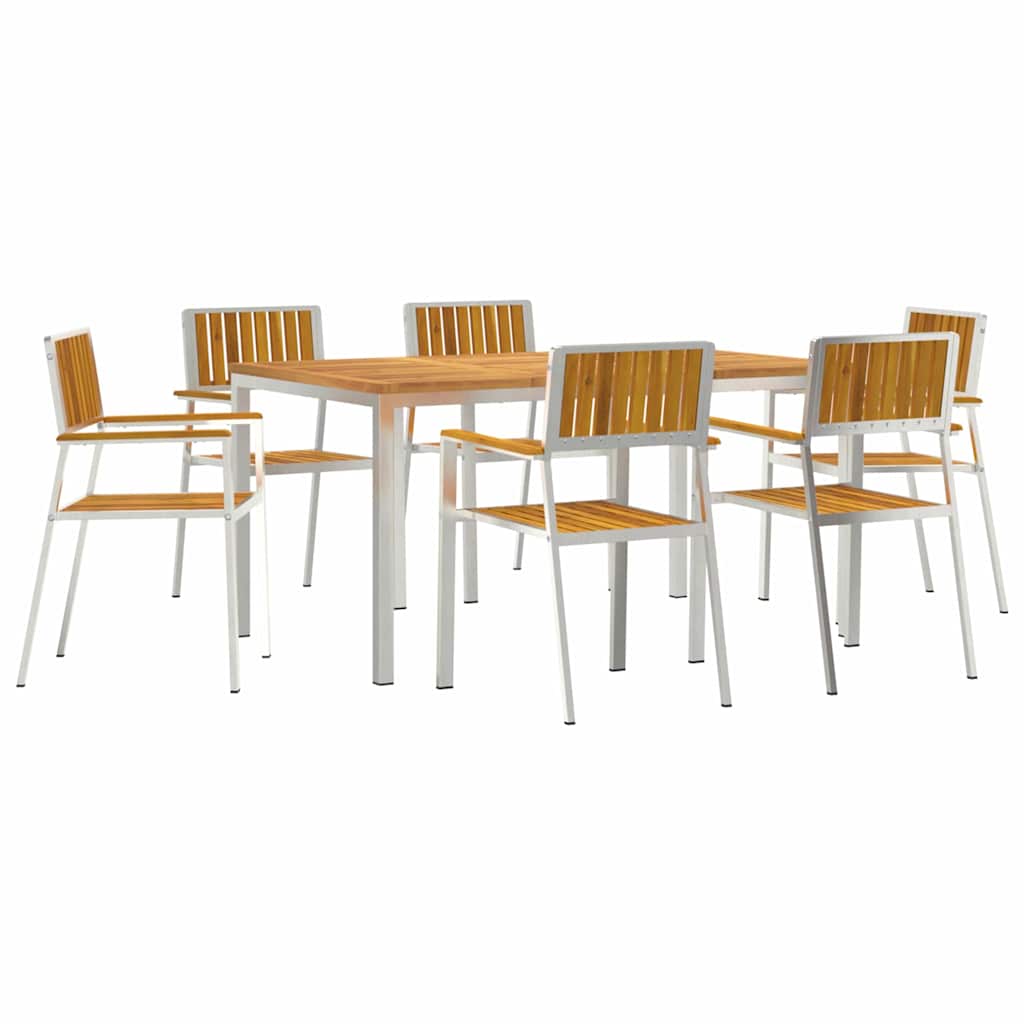 vidaXL Zestaw do jedzenia na zewnątrz 7 pcs