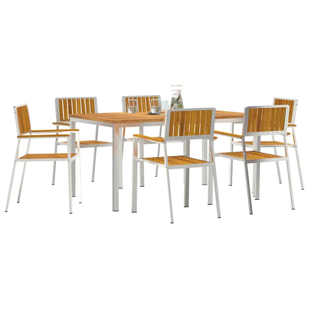 vidaXL Zestaw do jedzenia na zewnątrz 7 pcs